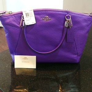 Coach Kelsey Satchel purple